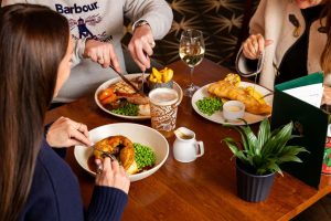 Family dining at The Bear pub