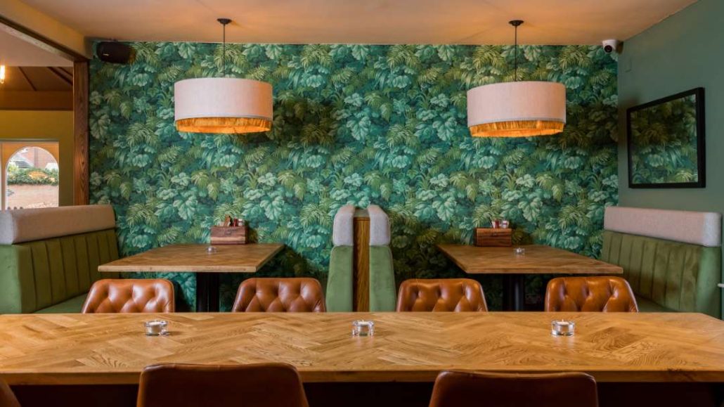 Large dining table for large bookings at The Bear