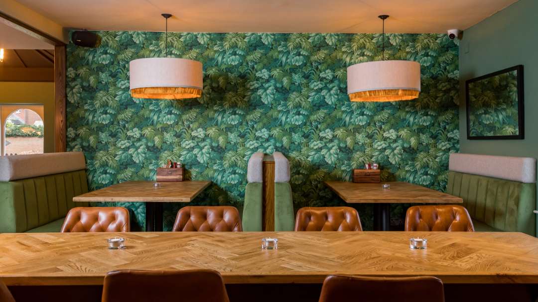 Large dining table for large bookings at The Bear